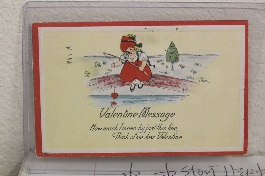 1915 Valentine Postcard: as shown