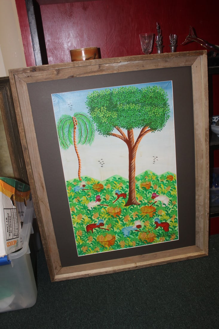 Signed Oil on Canvas by Alix Baptiste: Haitian artist