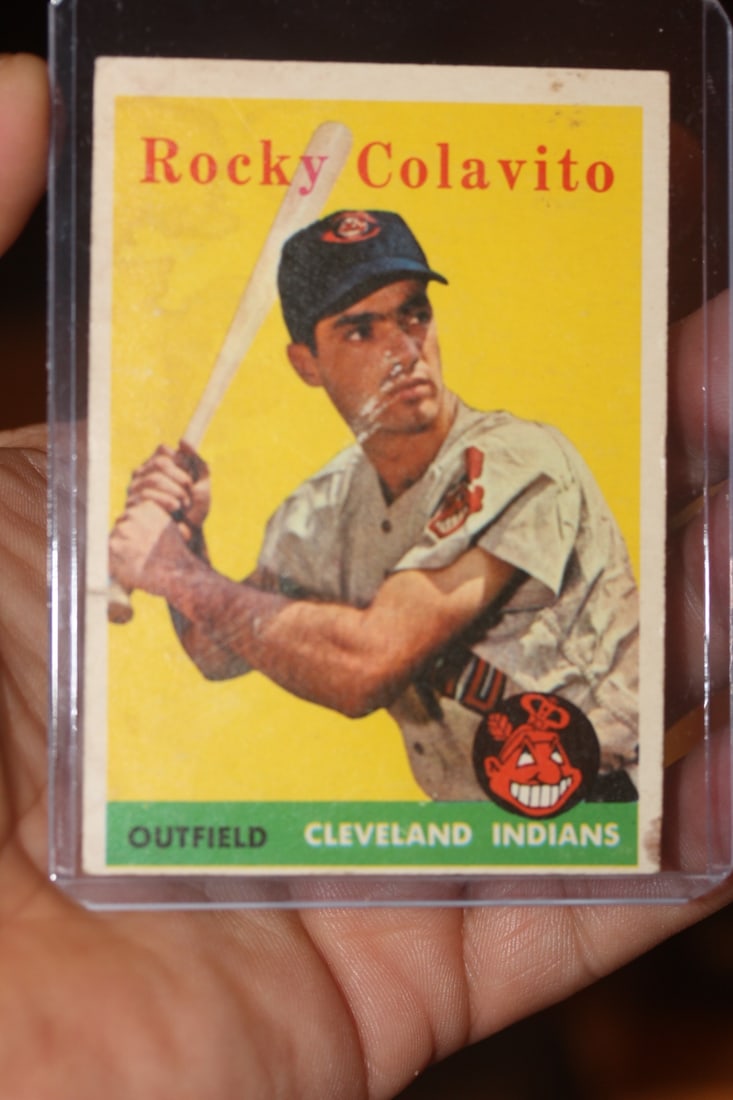 Rocky Colavito Baseball Card: as shown on photos