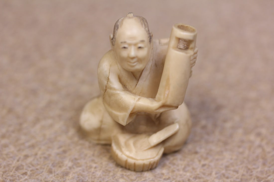Appeared to be a Signed Carved Okimono (1 of 7)