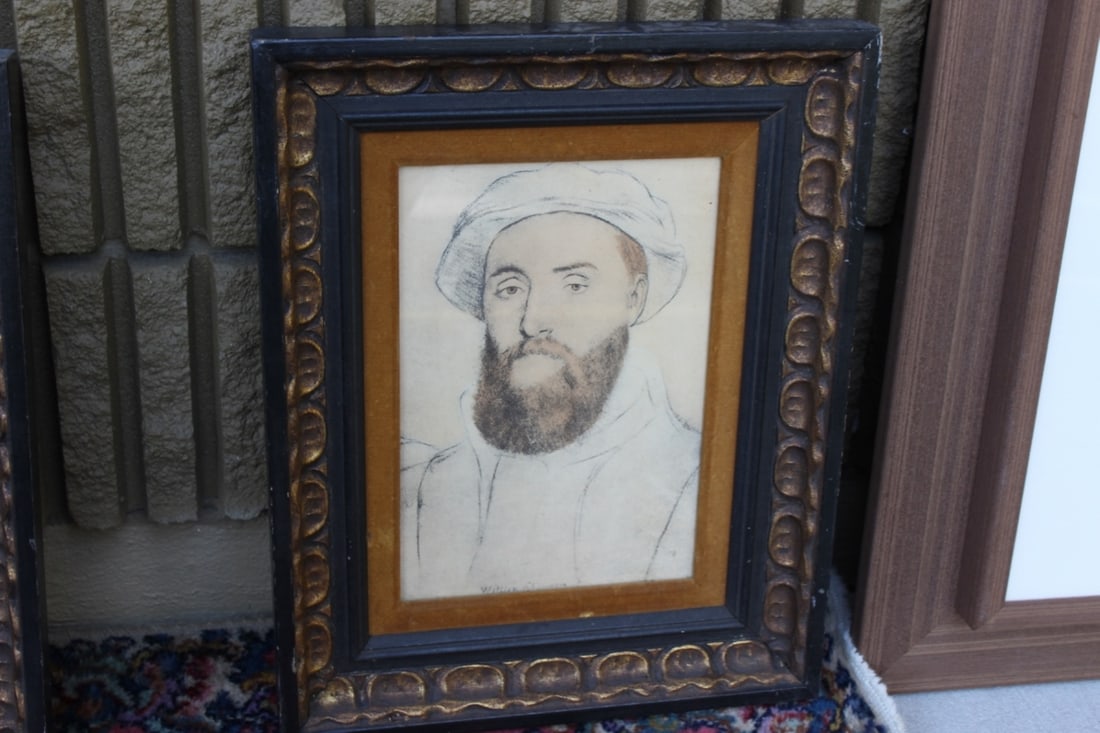 A Print by Hans Holbein: Overall= 18" x 14 1/2"
