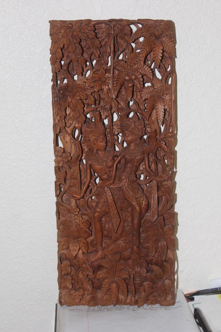 Wooden Bali Panel Wall Hanger (1 of 8)
