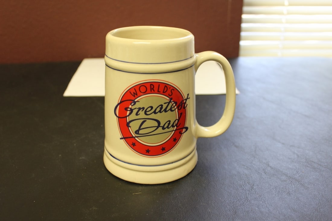 World's Greatest Dad Beer Stein or Mug: 5 3/4 inches tall