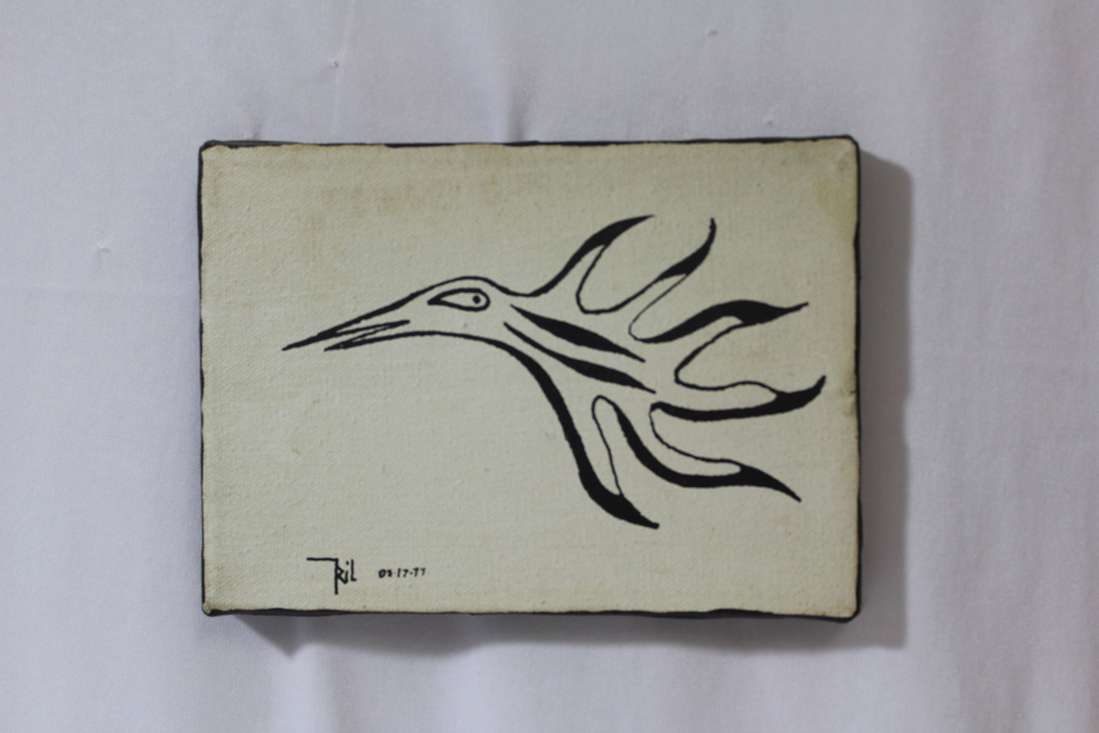 A Signed Oil on Canvas of a Bird (1 of 3)