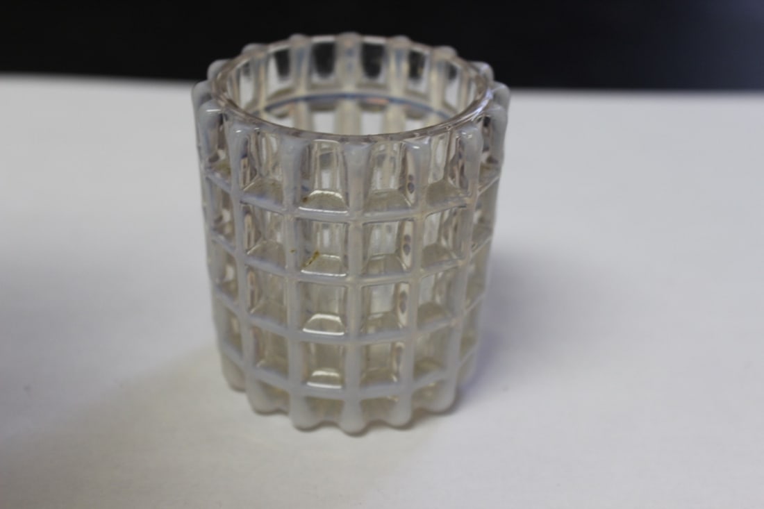 An Art Glass Cylinder Small Container (1 of 5)