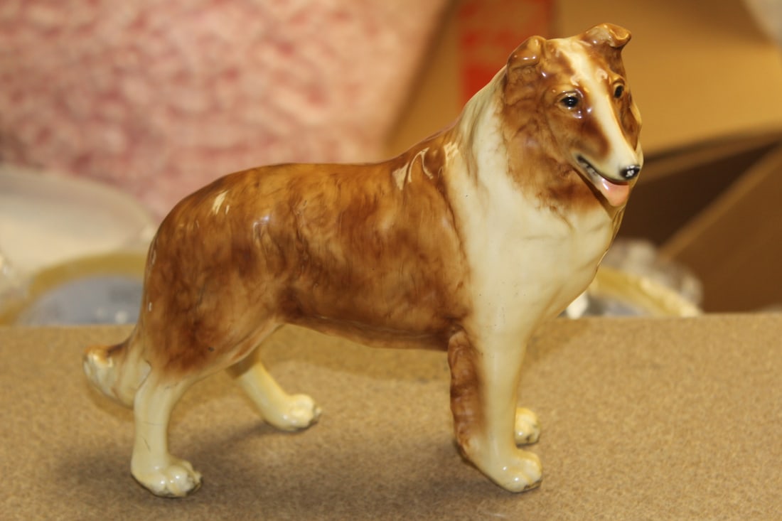 Mortens Studio Ceramic German Shepard: solid - 7 1/2" across