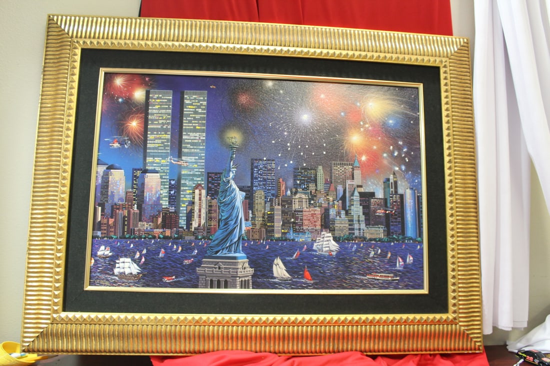 An Alexander Chen Seriolithograph on Canvas: 25 1/2" x 34" - framed - with COA