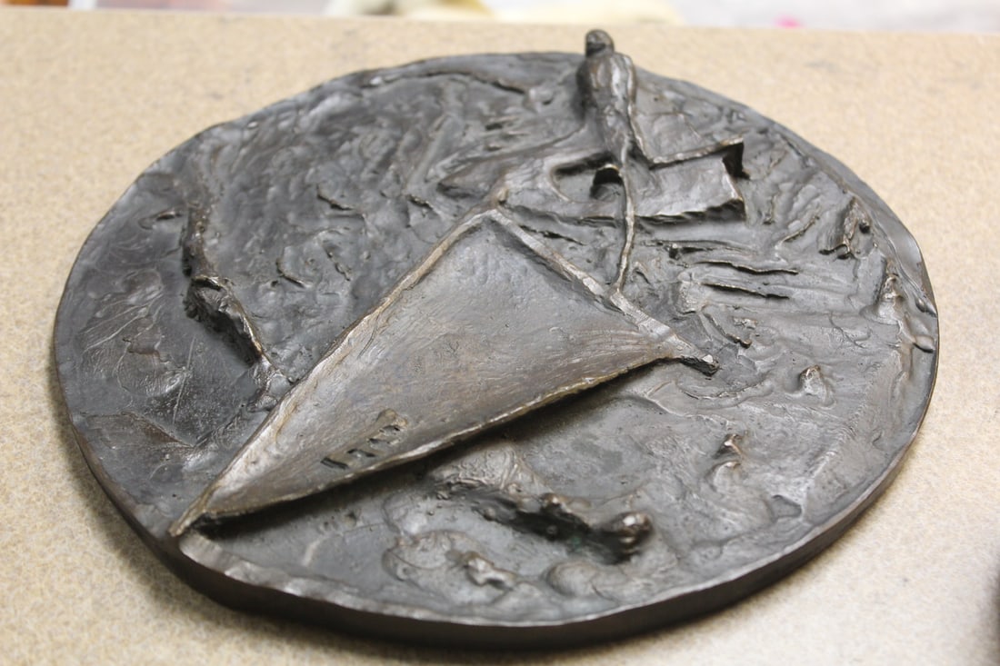 Signed Bronze Plaque: and dated Jorge 77 - 8 1/4" in diameter