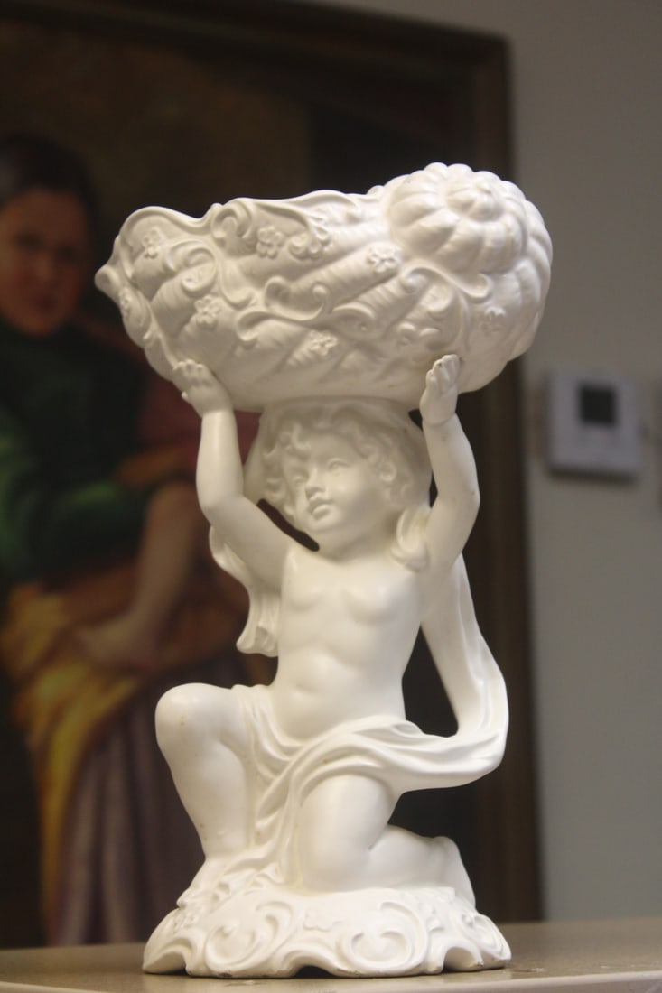 Inarco Bisque White Figurine: 11 5/8" tall, good looking piece
