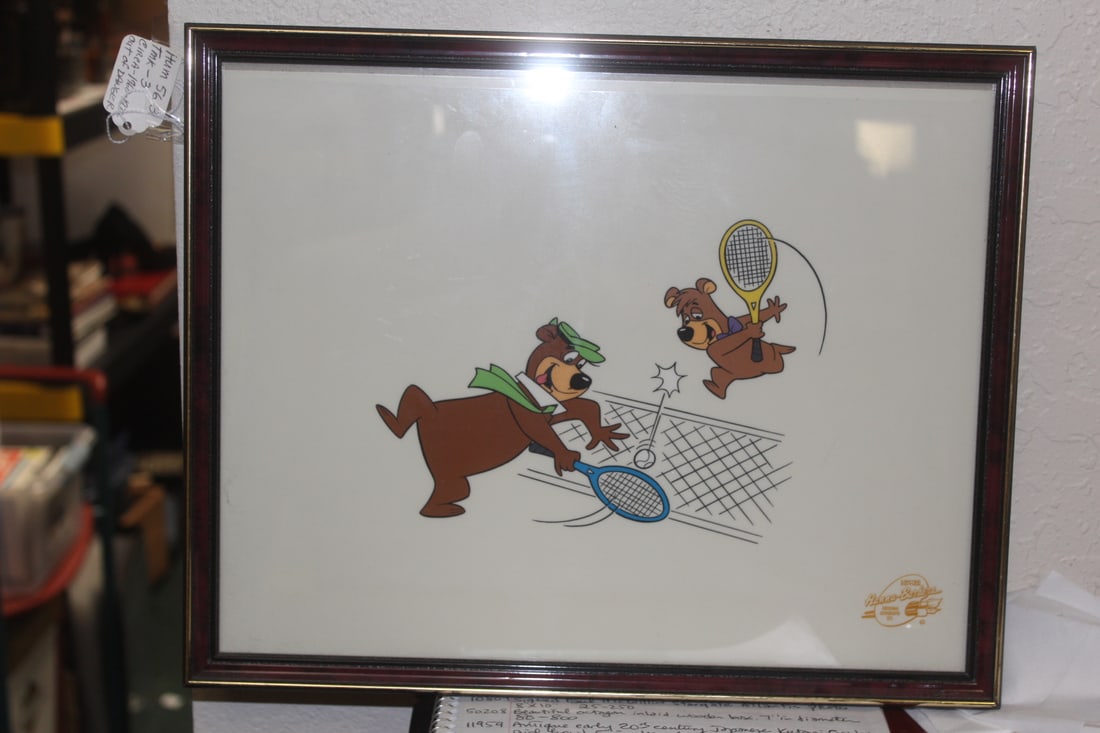 Framed Hanna&Barbera Cell: rare - overall= 14 7/8" x 1 7/8"