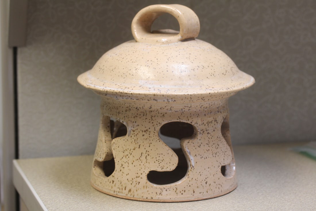 Some Sort of a Lighter, Pottery: 8 1/2" tall