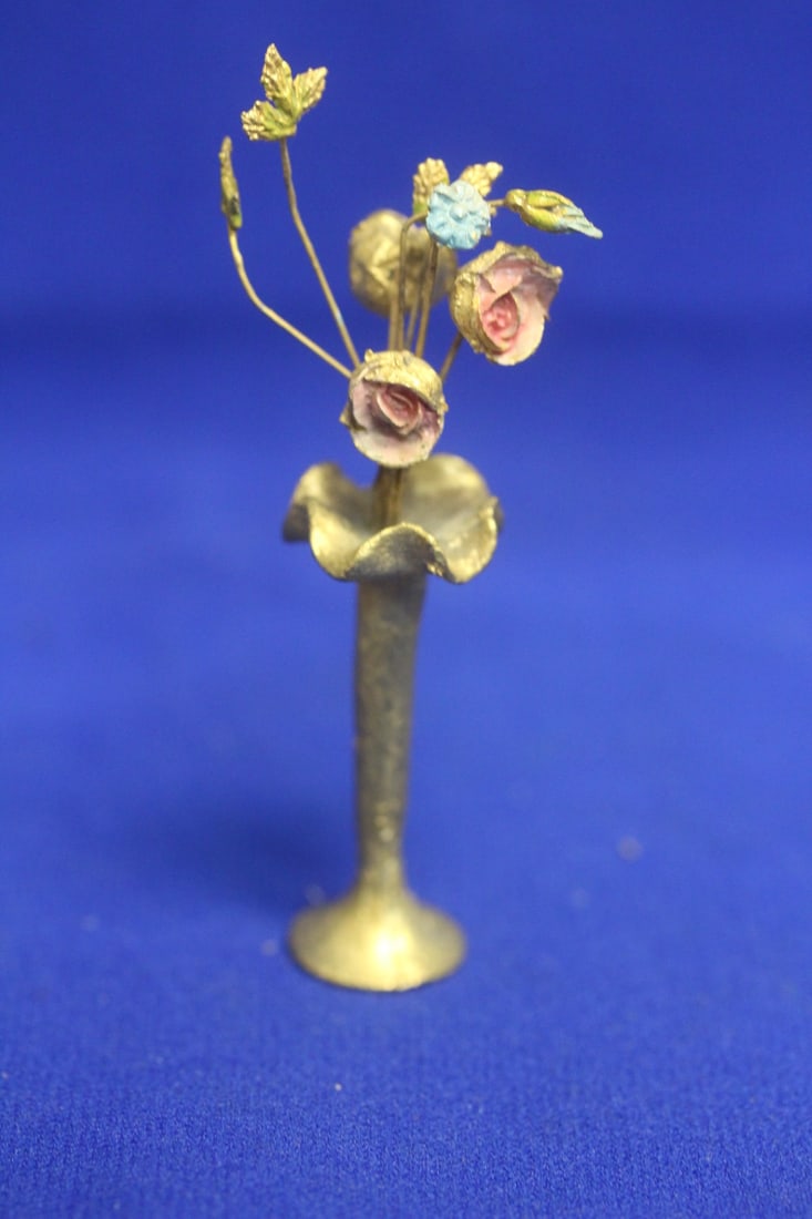 Gilt Bronze Small Flower: 3 5/8" tall - solid