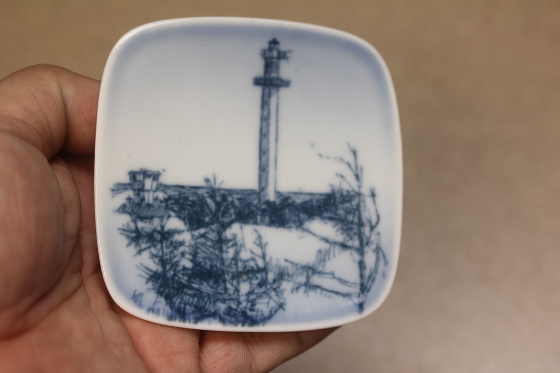 Small B&G Denmark Plate: 3 1/8" square