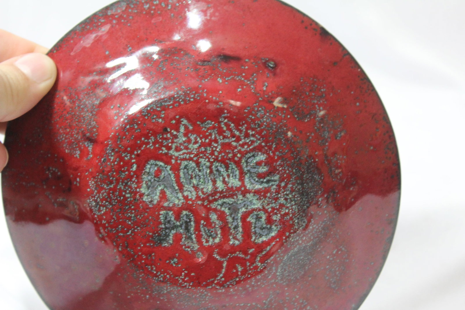 A Signed Enamel Plate - 9