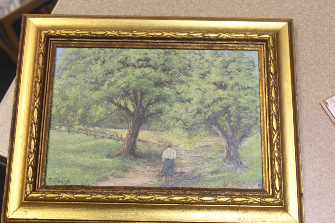 Original Oil on Board Painting: signed - probably 1960's to 1970's - beautifully done - overall= 10 1/2" x 8 5/8"