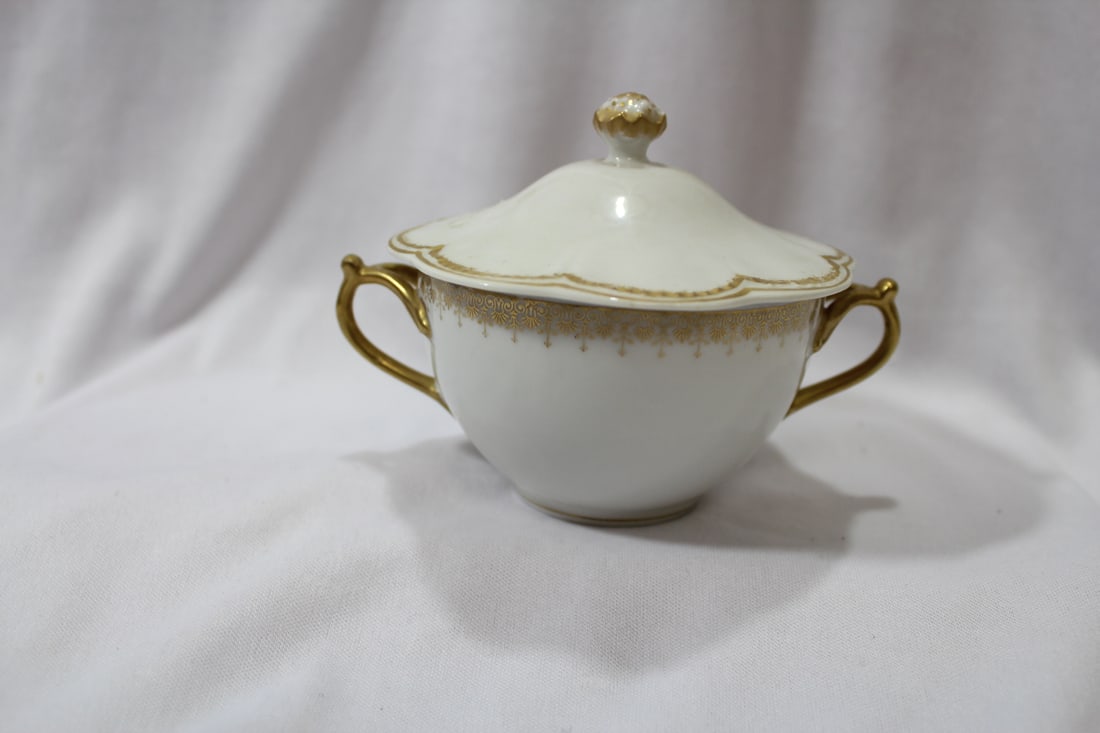 A Limoge Soup Bowl: 3 7/8" tall