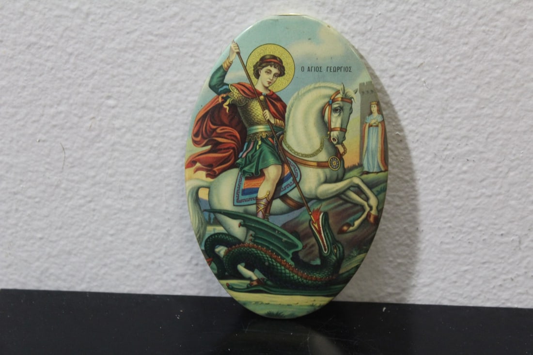 A Small Vintage Greek Wall Hanger: 5" tall