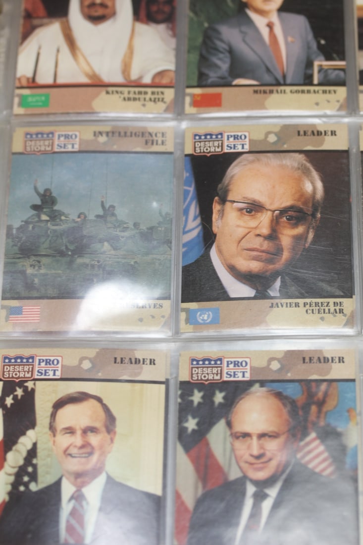 Approximately 300 Desert Storm Trading Cards: possibly some key ones inside