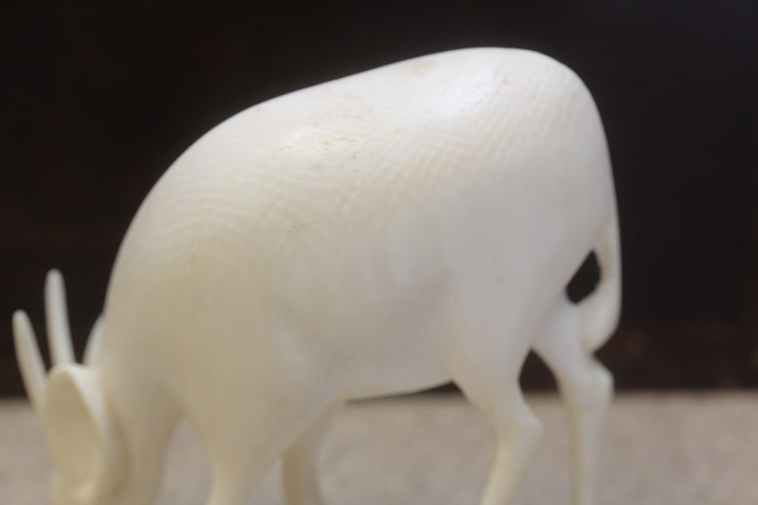 Carved Bone Elk - 3