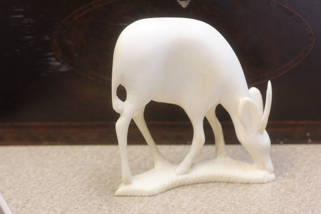 Carved Bone Elk - 5