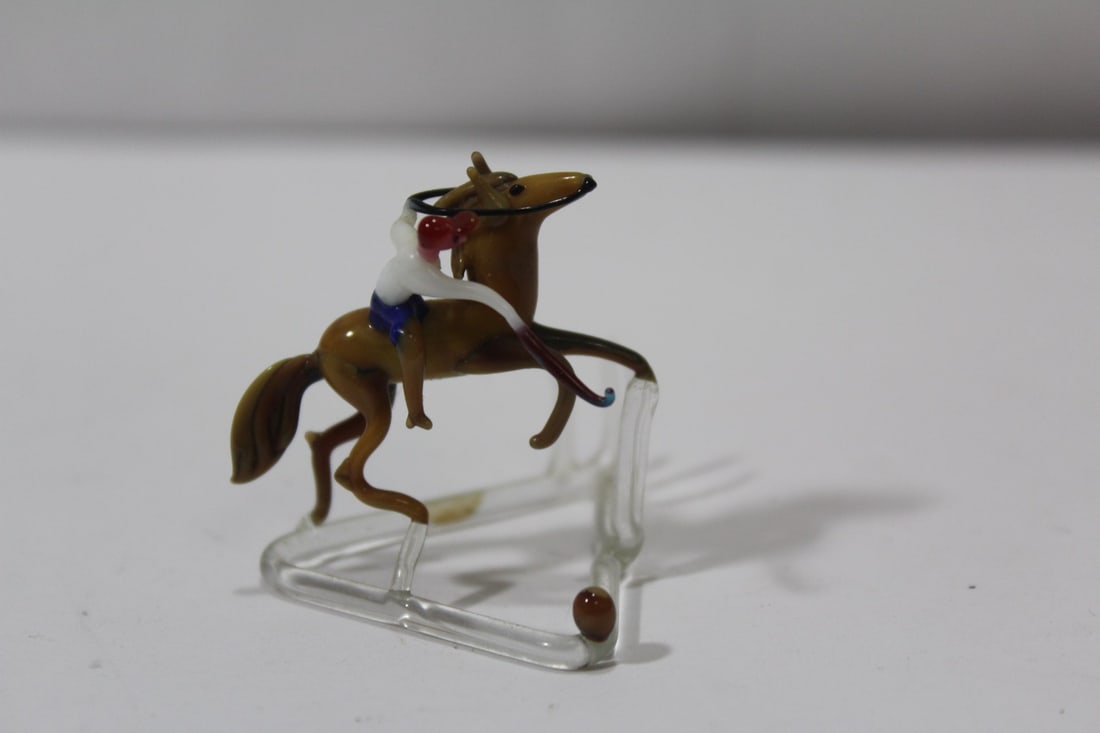 A Miniature Bimini Polo Player: 1 1/2" wide