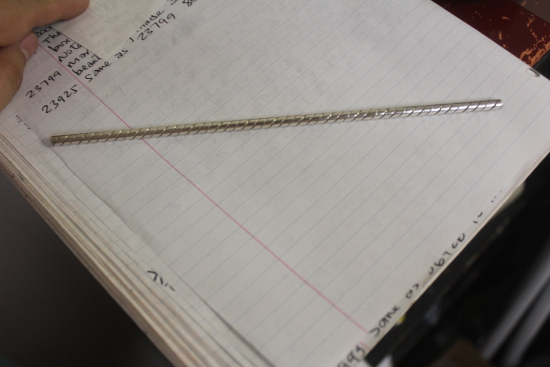 Tiffany and Co. Sterling Straw: marked - 8" long