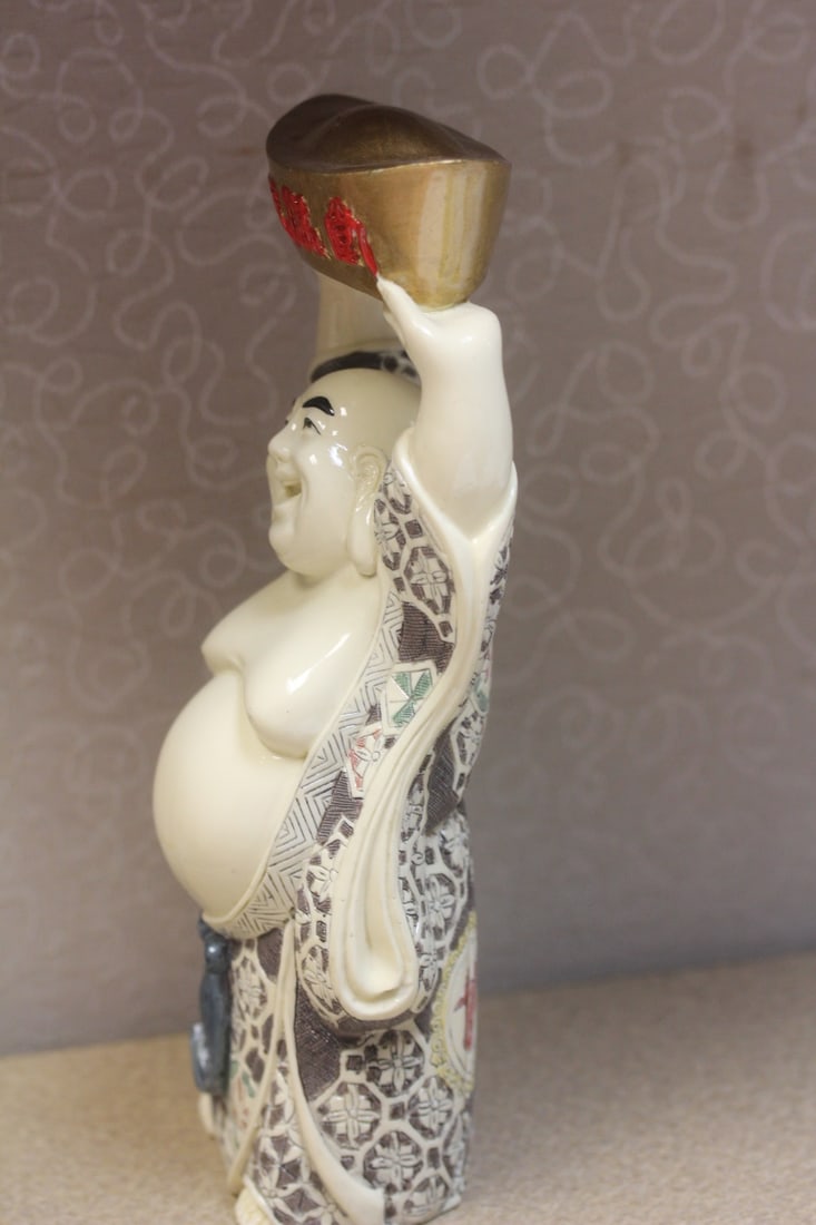 Signed resin buddha - 2