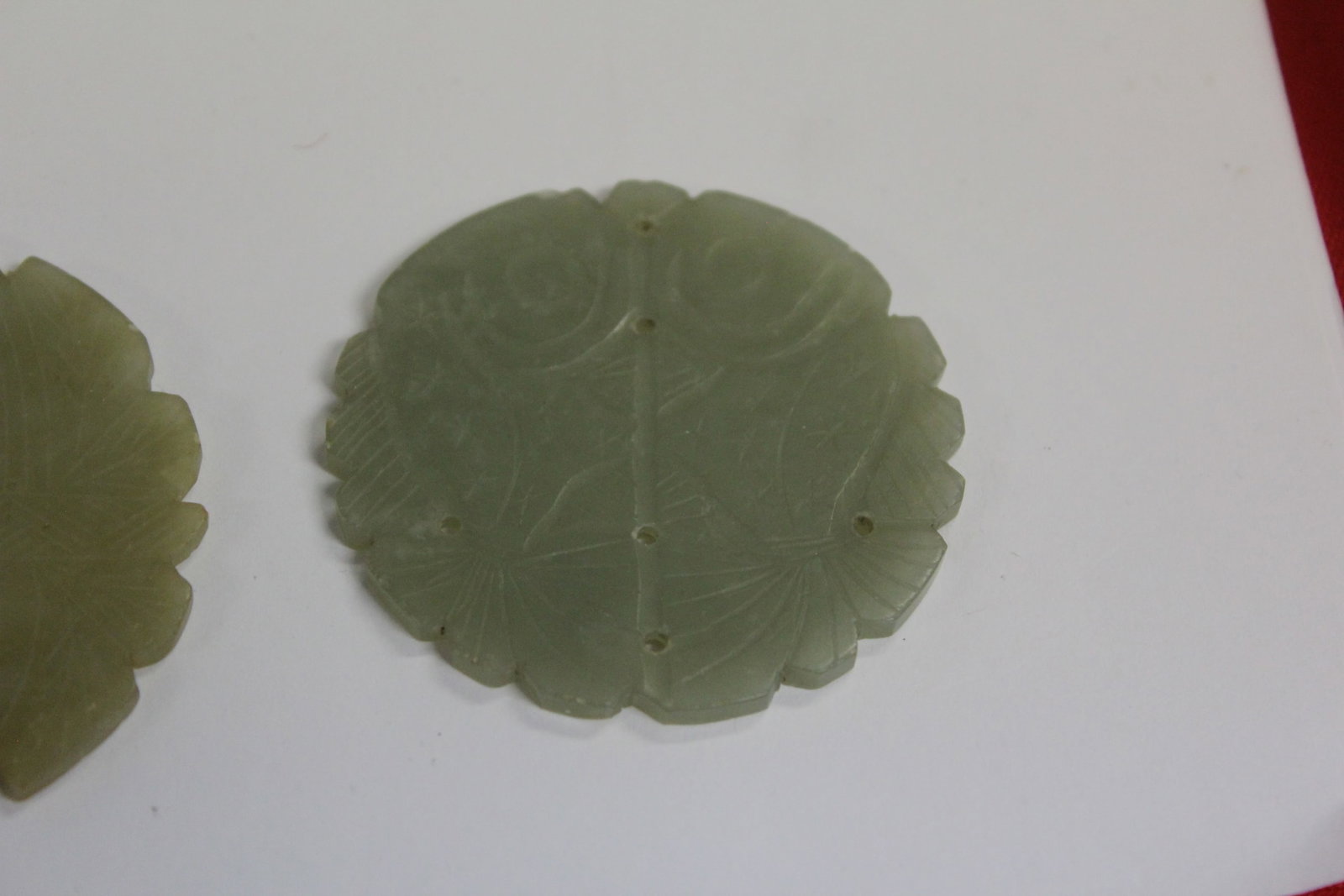 Two Carved Jade Discs - 3