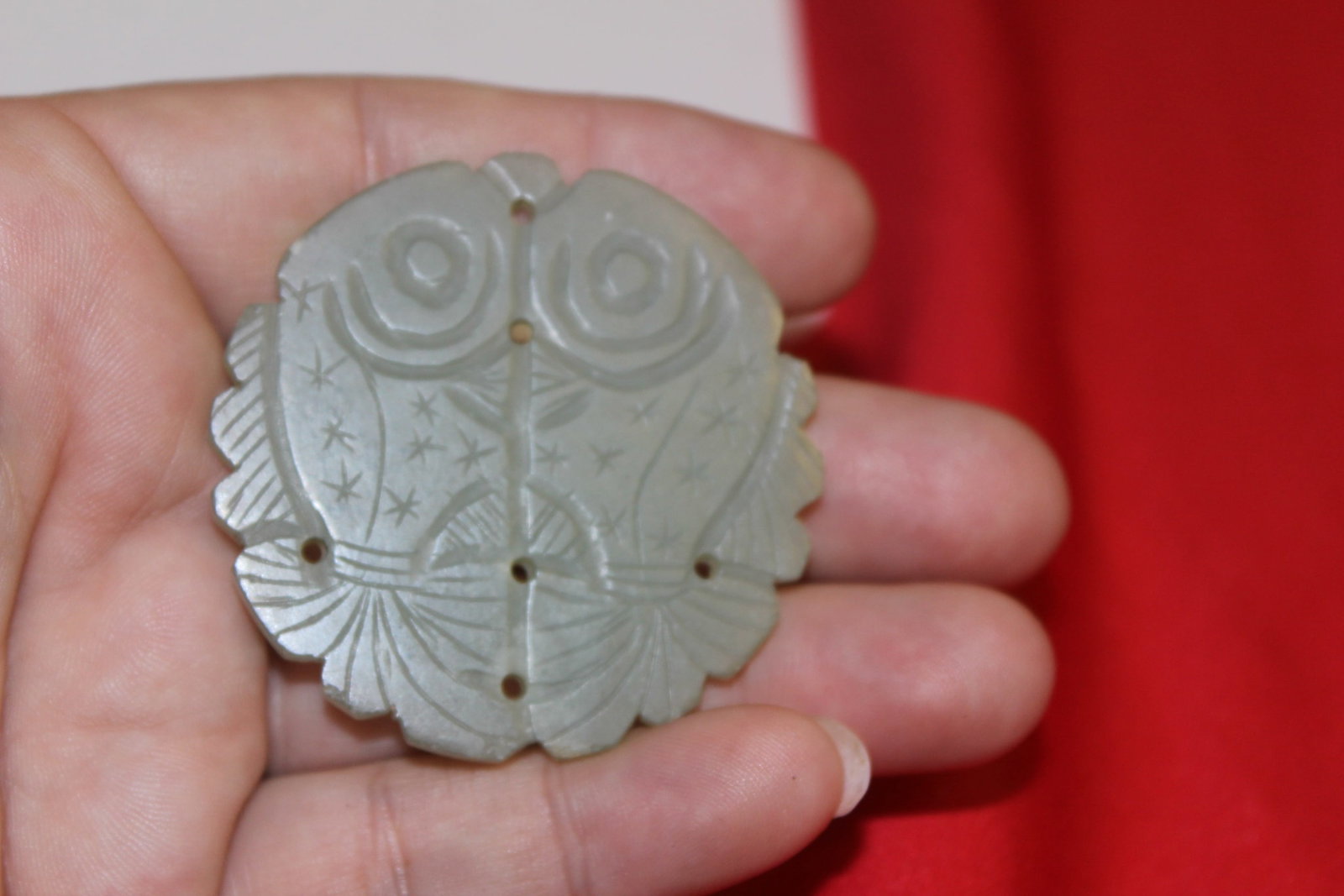 Two Carved Jade Discs - 7