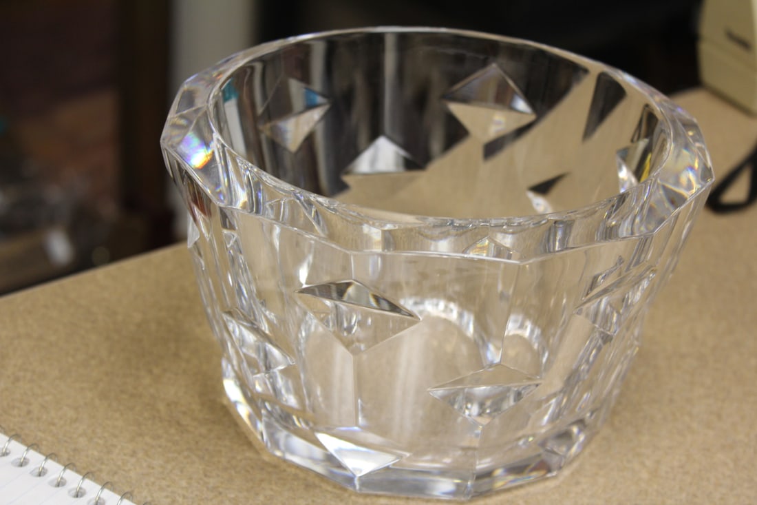 Signed Orefors Crystal Bowl: heavy - 7 1/8" in diameter
