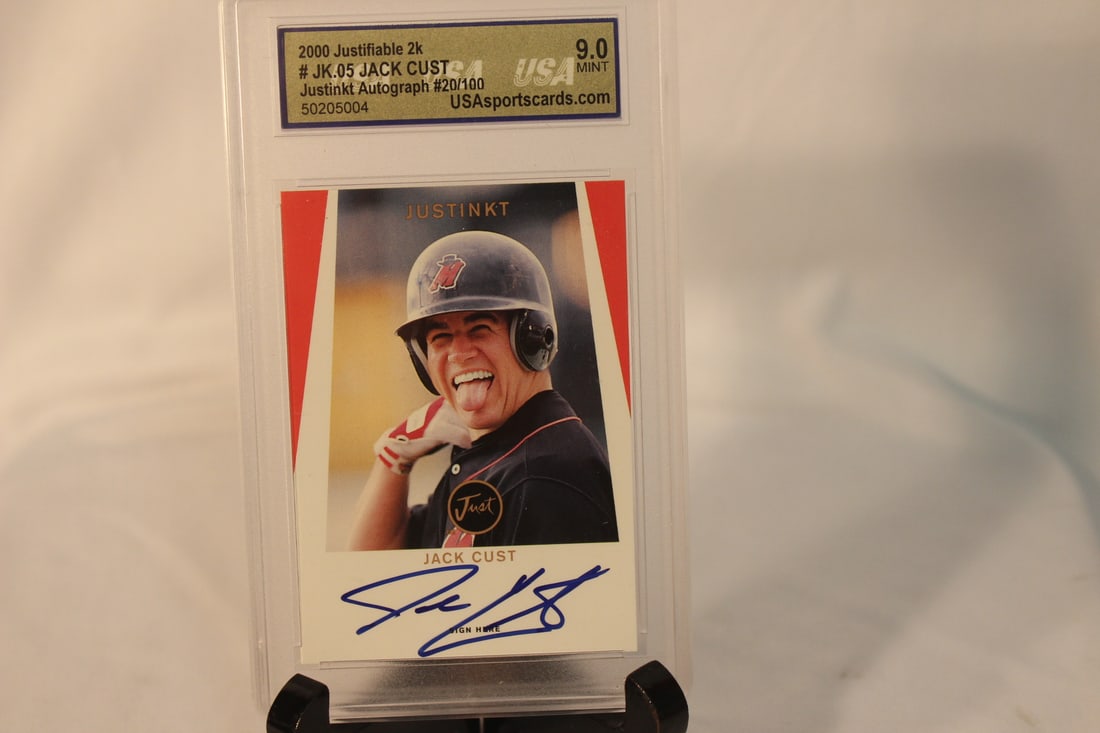 A Graded Autographed Baseball Card: Jack Cust