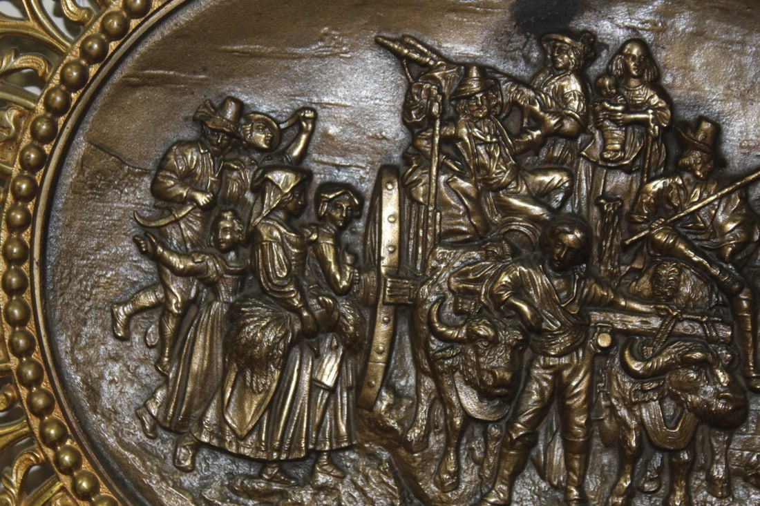 A Framed Bronze Plaque - 4