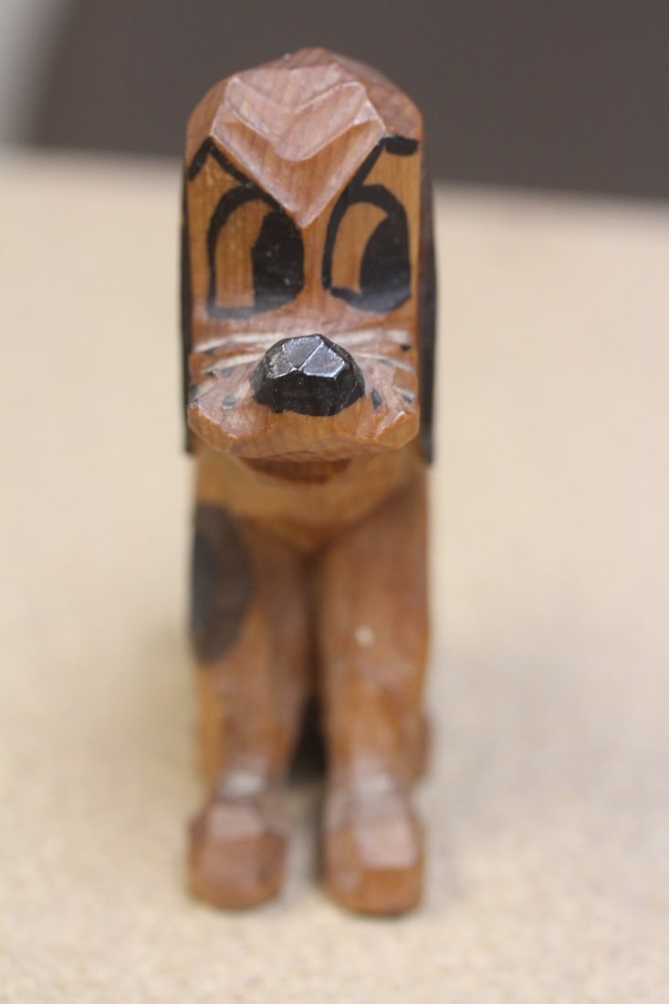 Vintage Wooden Dog (1 of 6)