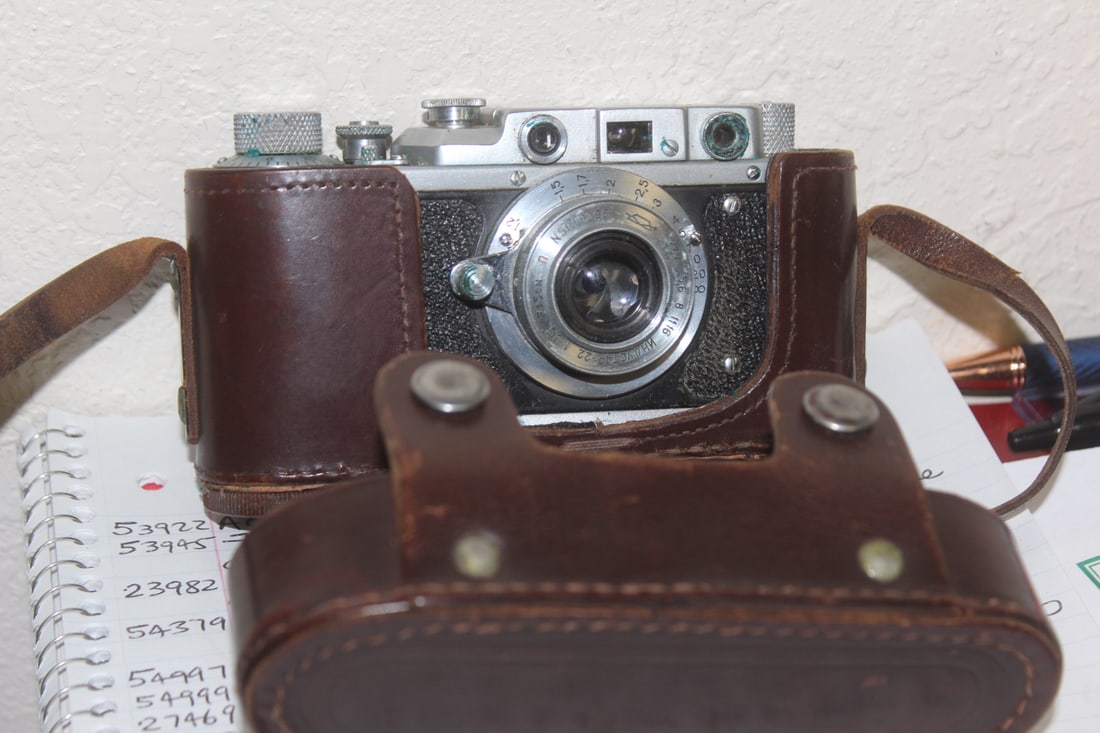 Zorki Leica Copy Camera: with lens and case - please note: not tested to see if works or not
