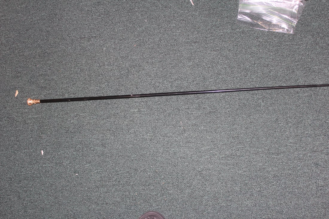 Ornate Gold Filled Nob Cane: dated 1887 - 36 inches long