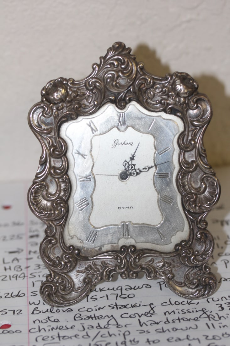 Gorham Sterling Rim Desk Clock (1 of 3)