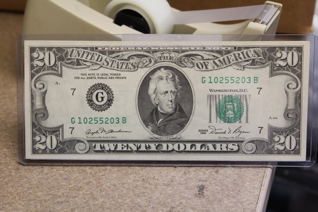 Mint Error $20.00 Note (1 of 3)