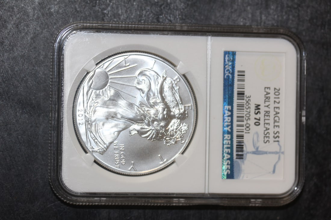 NGC Graded 2012-S $1.00 Silver Eagle (1 of 5)