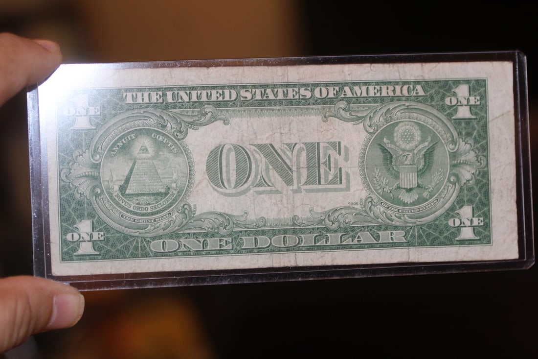 1935 Error Blue Seal Dollar Note - 5