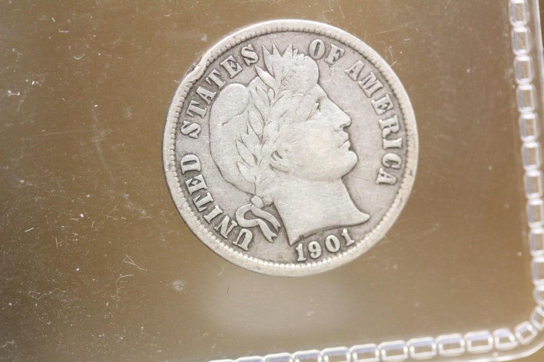 1901 Barber Silver Dime: as shown