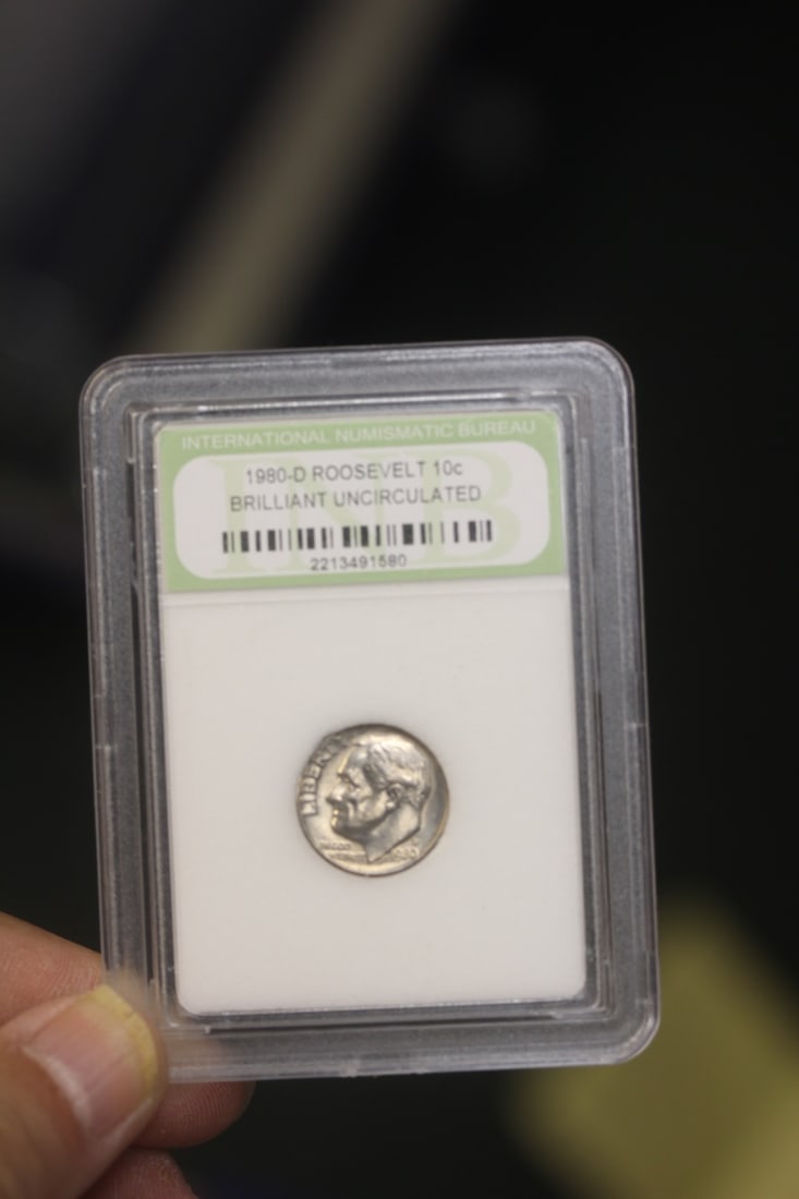 Slabbed 1980-D Dime: as shown