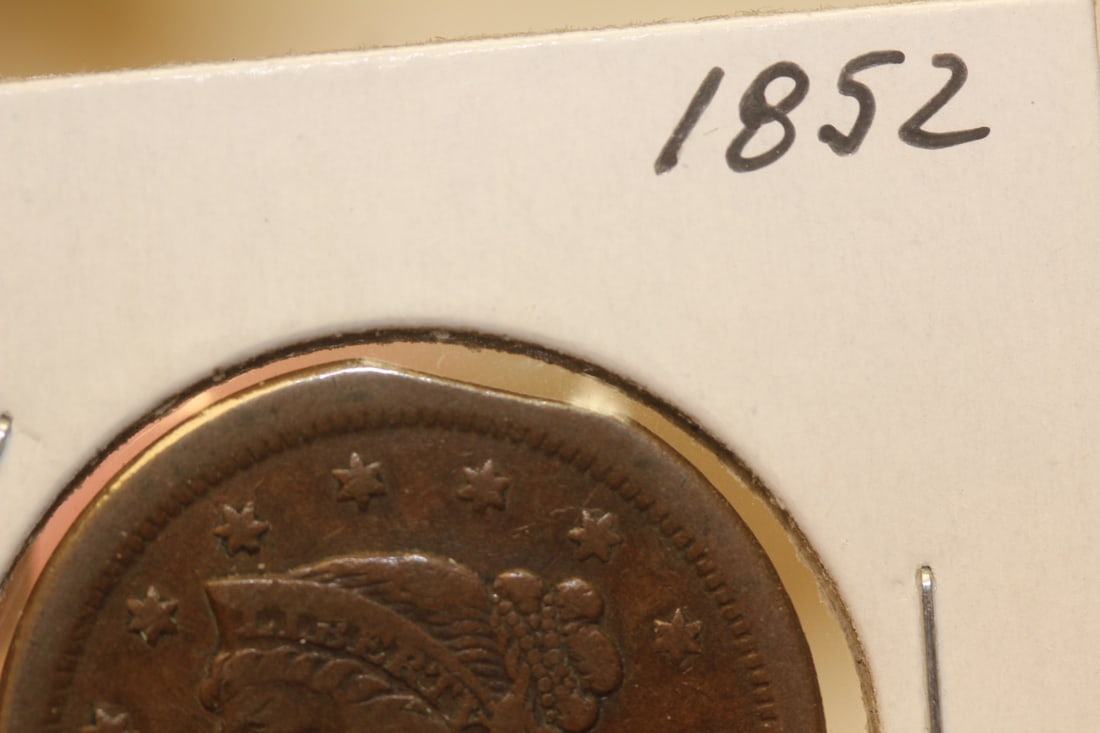 Mint Error 1852 Large Cent - 2