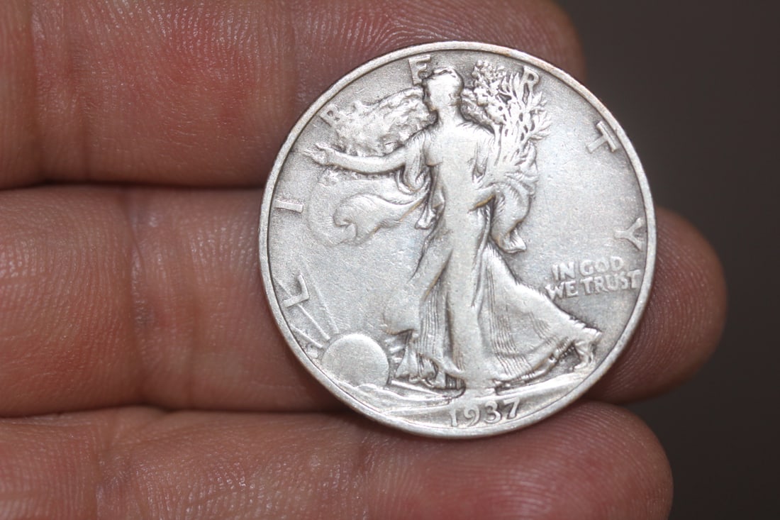 1937-S Walking Liberty Silver Half Dollar: as shown
