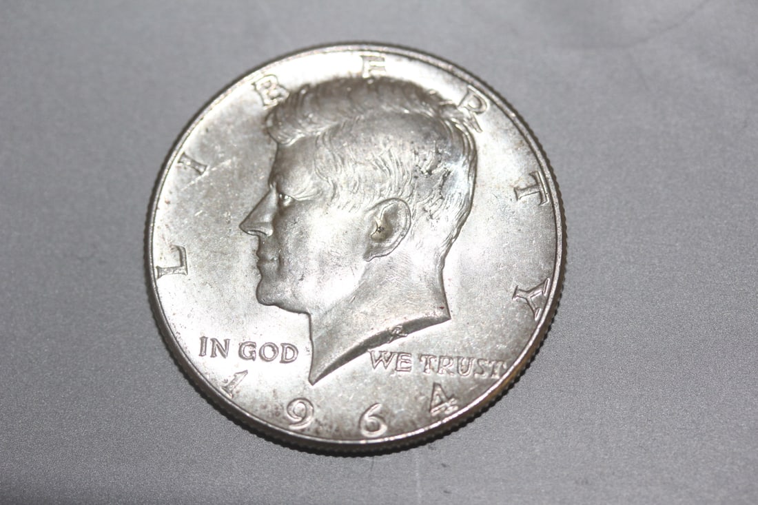 1964 Kennedy Silver Half Dollar: 40% silver