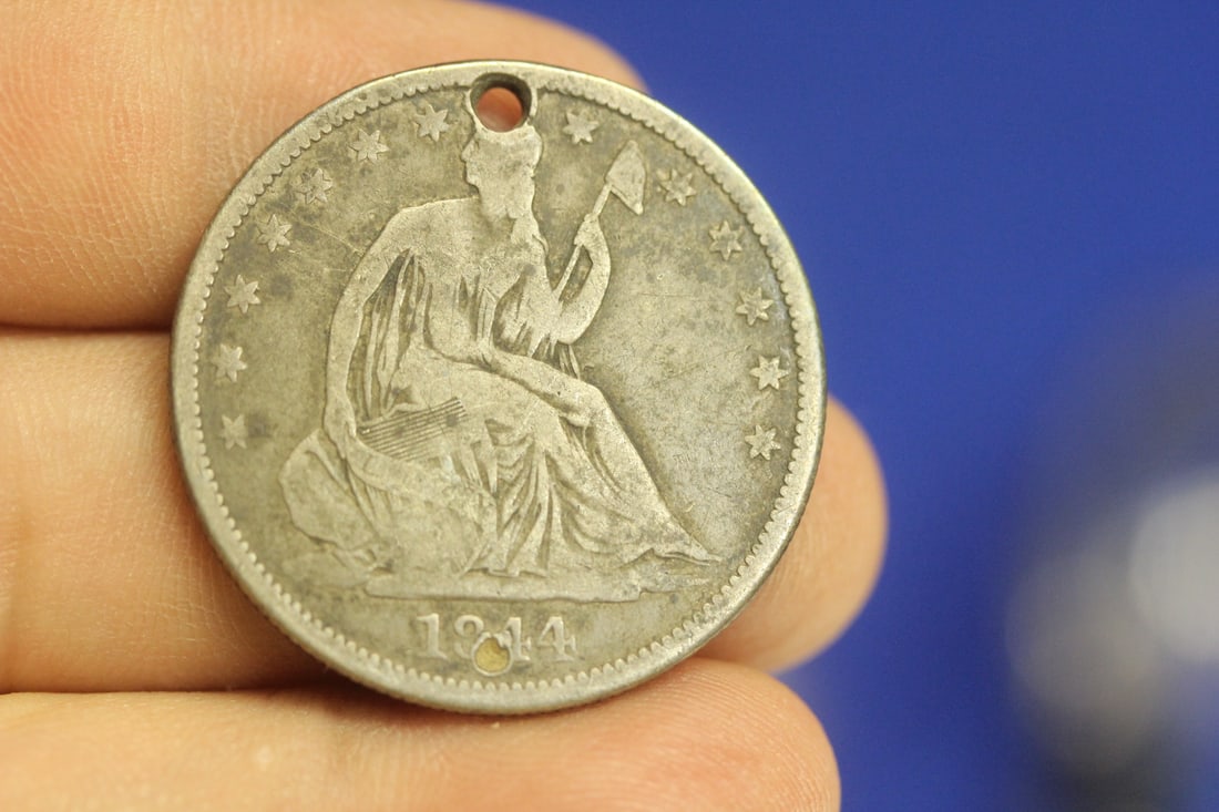 1844-O Half Dollar: hole