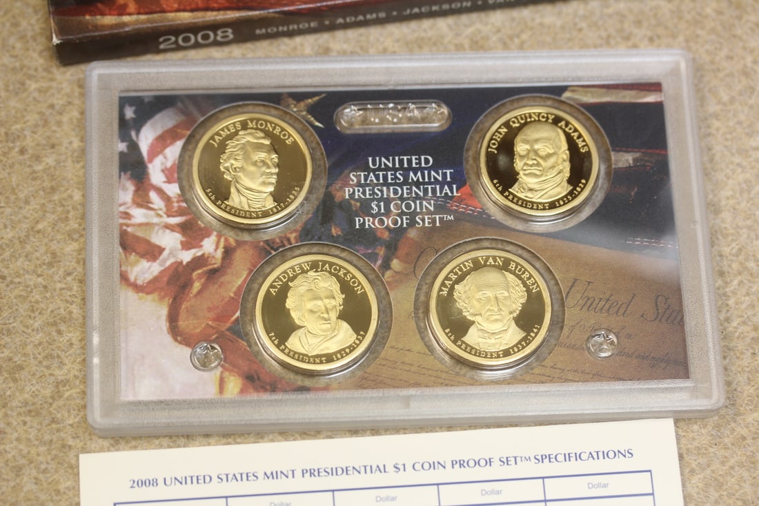 2008 US Mint $1.00 Proof Coin Set: as shown