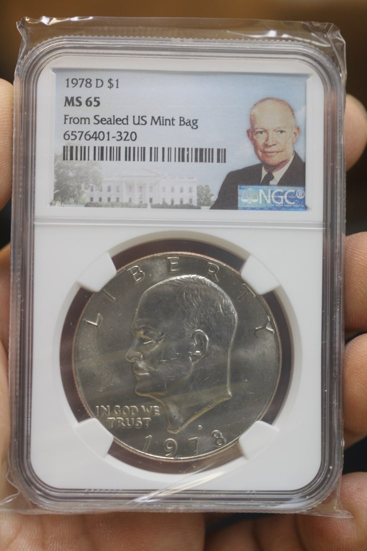 NGC Graded 1978-D Ike Dollar: MS65