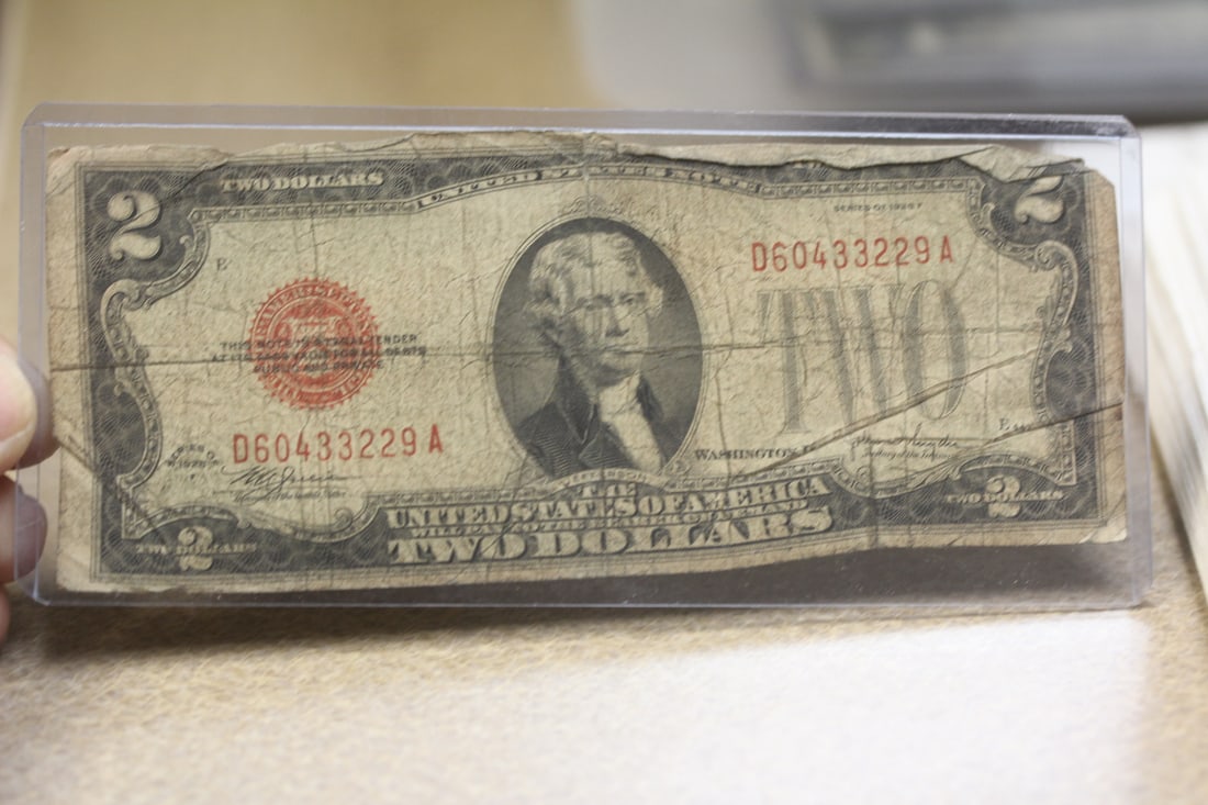 1928 $2.00 Note: low grade/cull condition