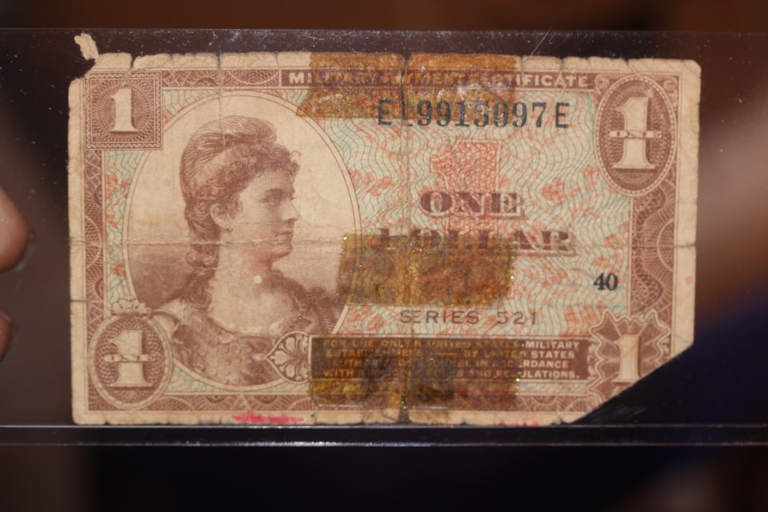 1951 $1.00 Military Note: cull