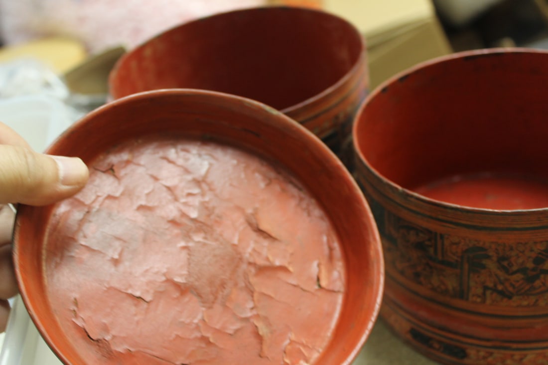 Oriental Antique Lacquer Box - 11